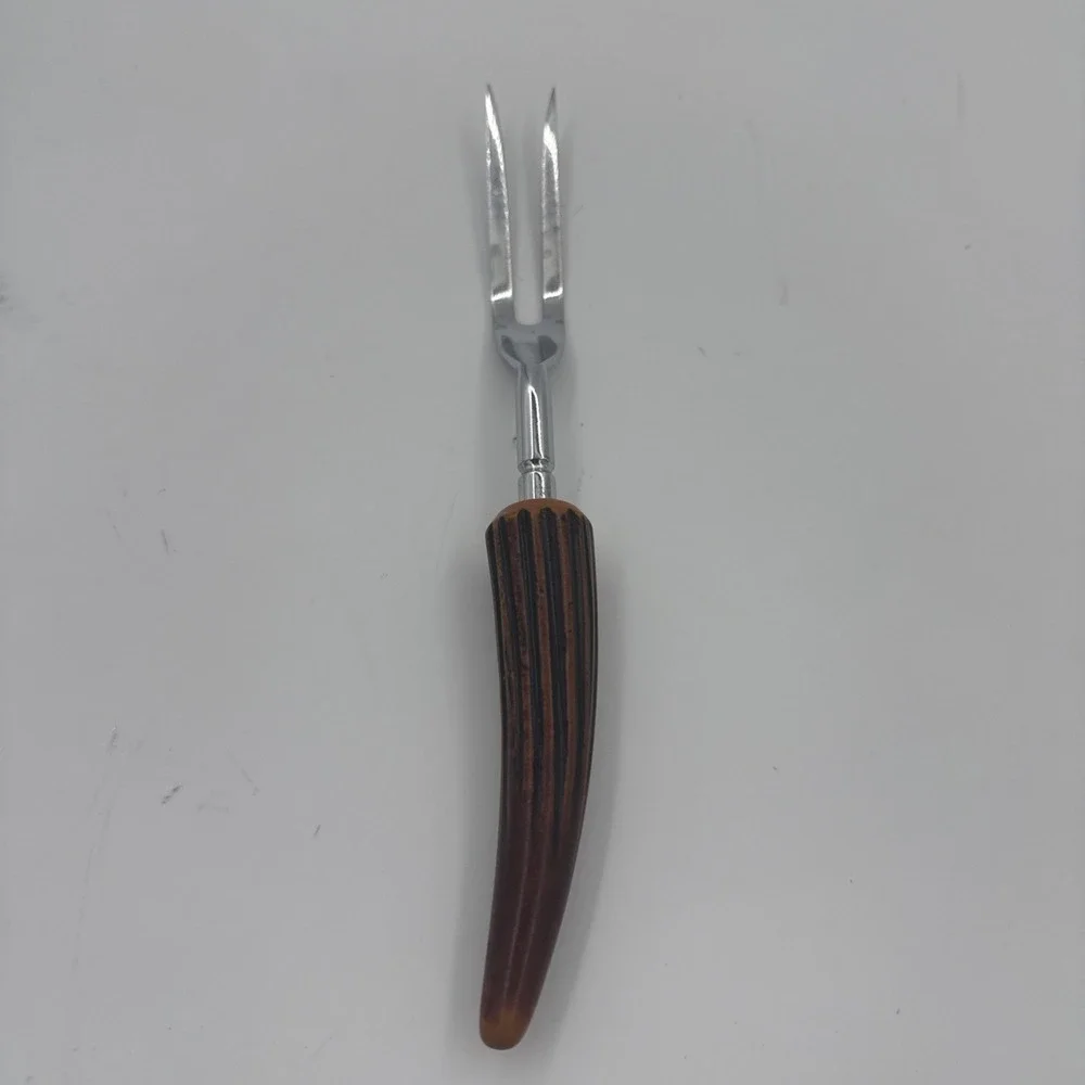 Vtg E.Parker &Sons Sheffield England Bakelite Stainless Steel Carving Fork